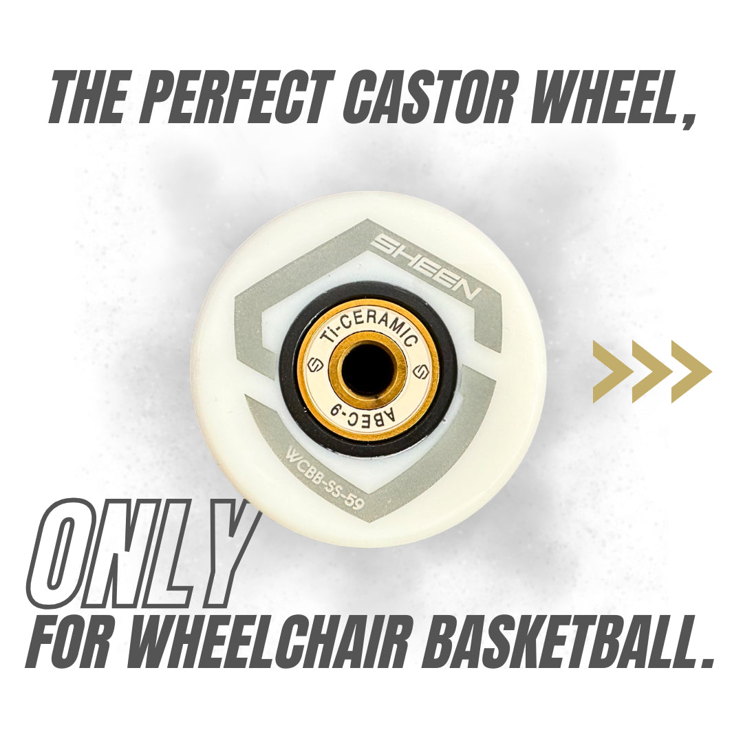 Castor Wheel 59mm Wheelchair Basketball (4 Pack)